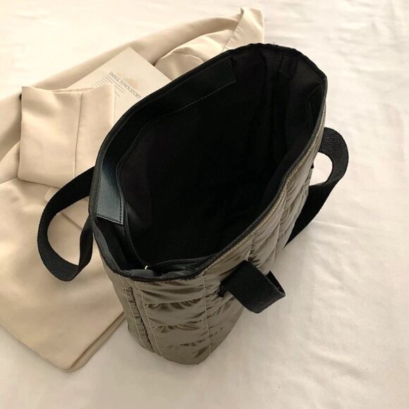 New PUFFER TOTE BAG Carryall Bronze 👜 - Picture 5 of 5